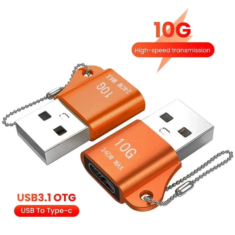 Adaptador USB3.1 macho a hembra tipo C OTG, conector de datos para Samsung S20, Xiaomi, Huawei, Macbook, teléfono, conector OTG