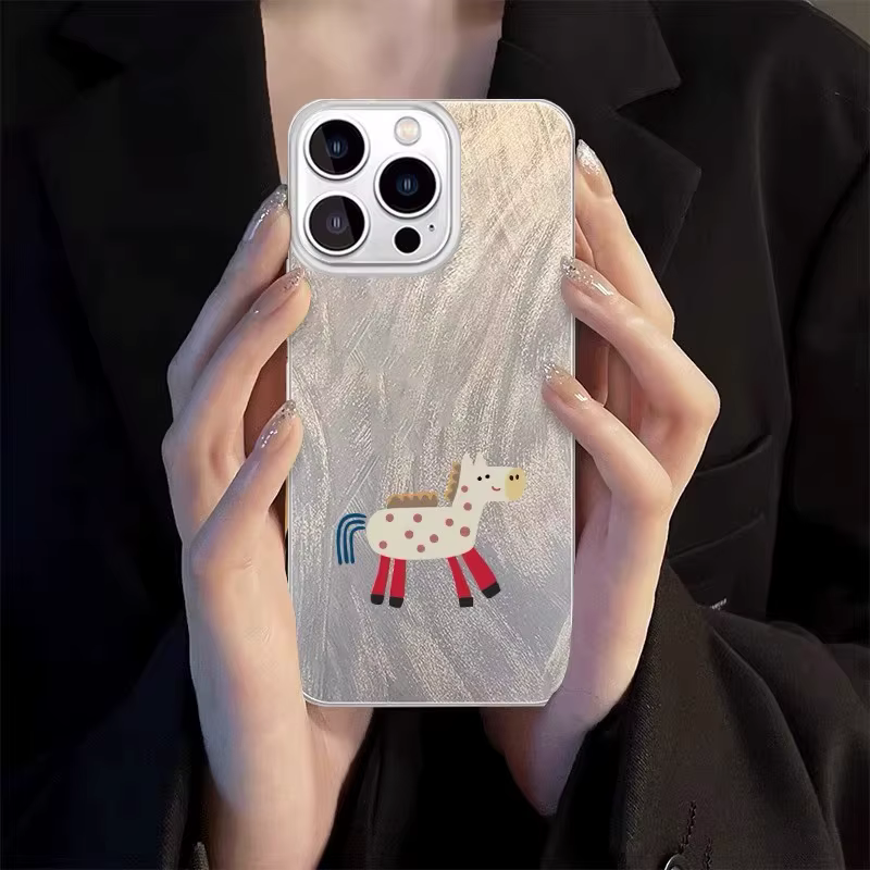 Funda de Teléfono con Diseño de Caballo de Troya de Dibujos Animados para iPhone 17 16 15 14 Plus 13 12 11 Pro Max 17 Air 16E XS XR X, Carcasa Rígida con Protección