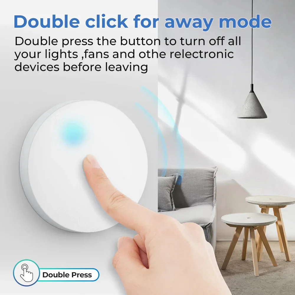 ZigBee Tuya botón interruptor de escena enlace inteligente botón interruptor inteligente alimentado por batería automatización funciona con Smart Life Z2M - imagen 4