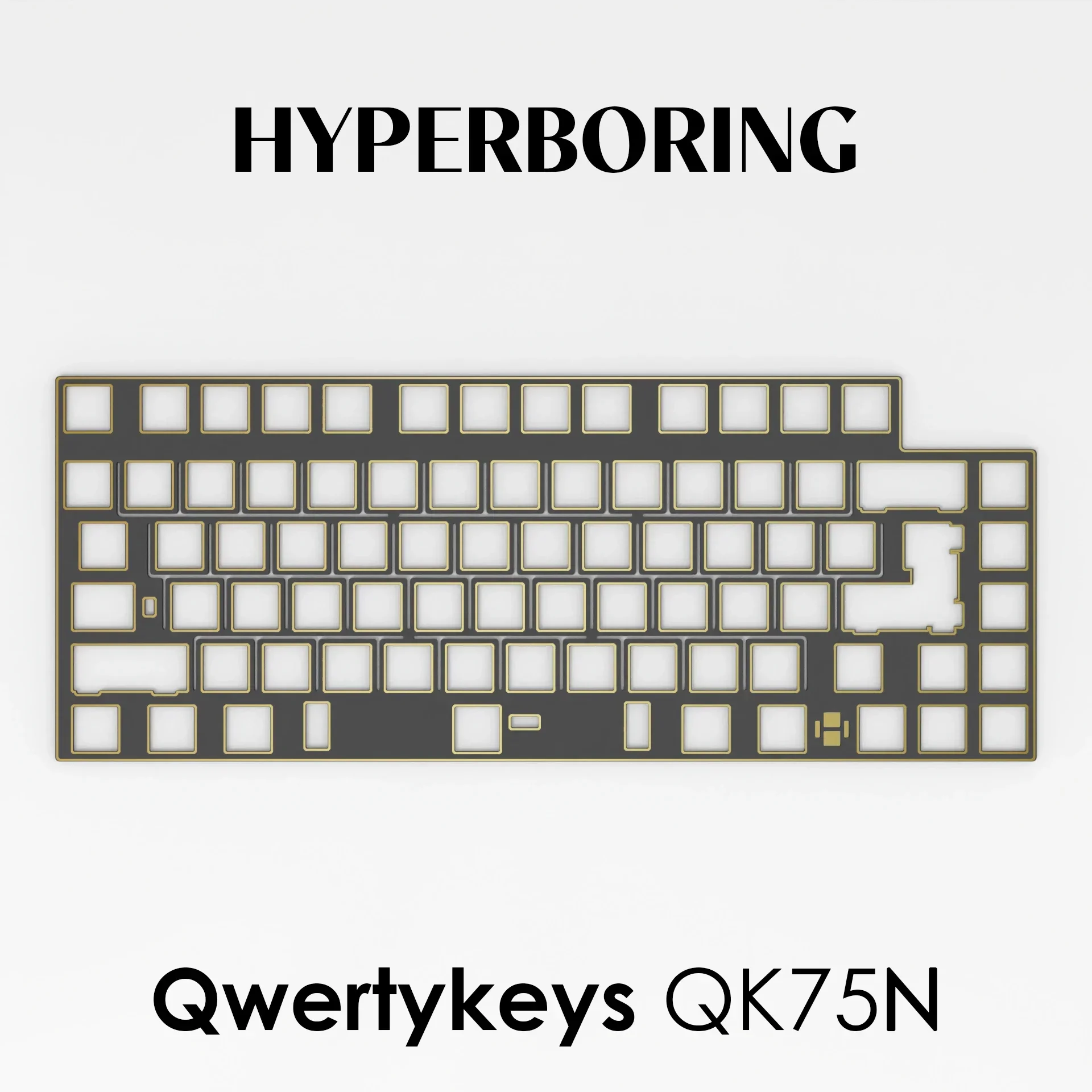 Placa de teclado Qwertykeys QK75N Placas de aluminio CF PC PP POM FR4 (puntos de puñaladas montados en PCB y montados en placa) - imagen 2