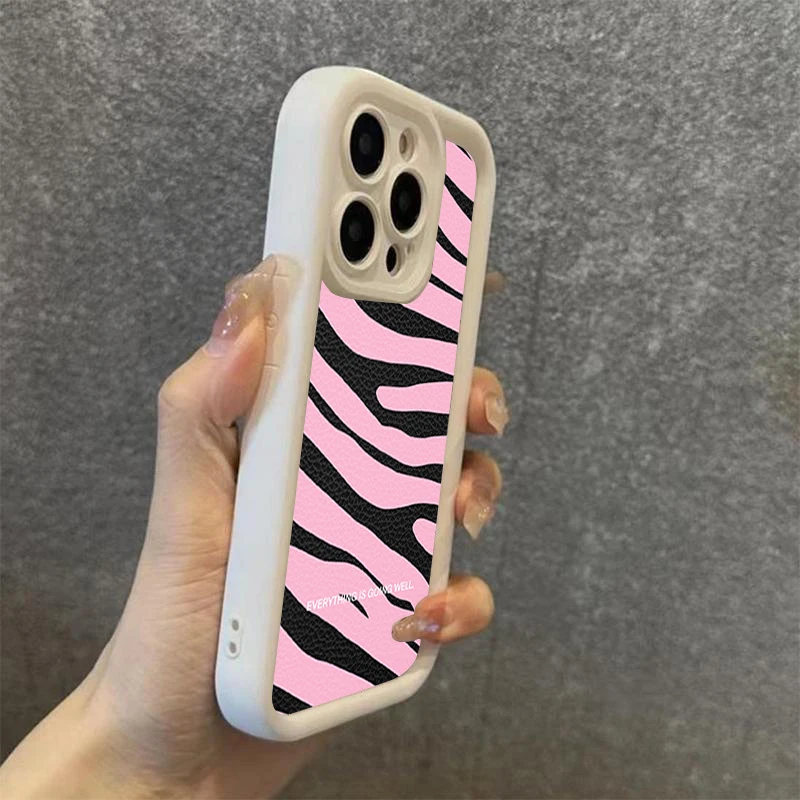Funda para iPhone 11 12 13 14 15 16PRO MAX PLUS ins todo estará bien Cobertura completa de lentes Prevención de caídas Funda de teléfono de tpu - imagen 2