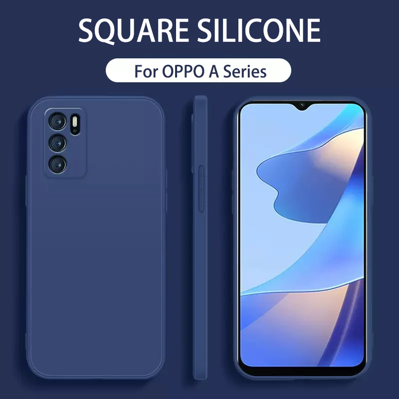 Funda blanda cuadrada de silicona para OPPO A16 A54 A74 A94 A73 A53 A91 A72 A52 A31 A5 A9 2020 A96 A54S A55 cubierta protectora de lente de cámara - imagen 2