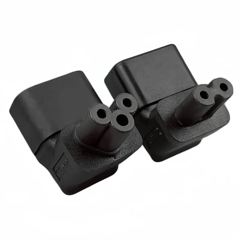 Adaptador de conector de ángulo de fuerza macho a hembra para cargador de portátil, convertidor en ángulo IEC320 C14 macho a C5/C7 hembra - imagen 5