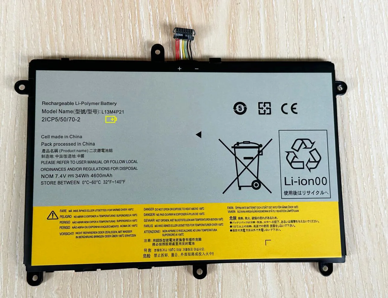 SeagullStar L13L4P21 L13M4P21 batería del ordenador portátil para Lenovo Ideapad Yoga 2 11 20332 2332 20428 Yoga2 7,4 V 34WH 4700MAH - imagen 3