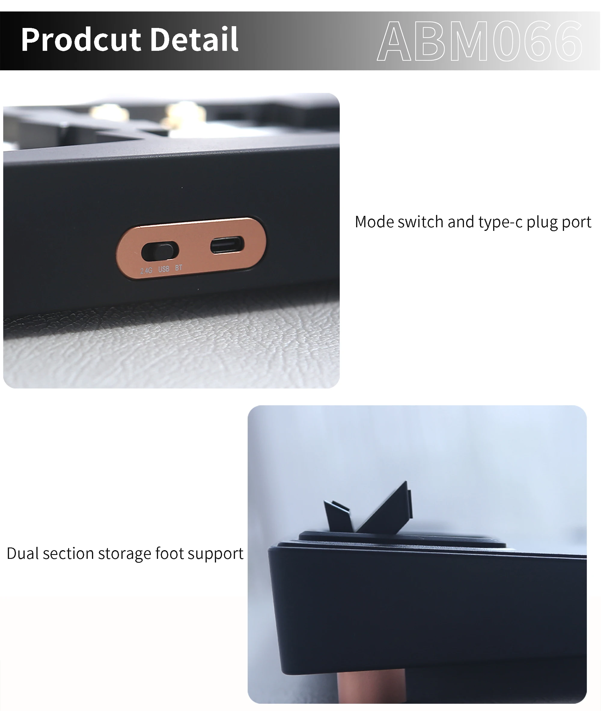 Kit ABM066 Barebones programable, conexión por Bluetooth/2,4 Ghz/tipo C, para Win/Mac - imagen 5