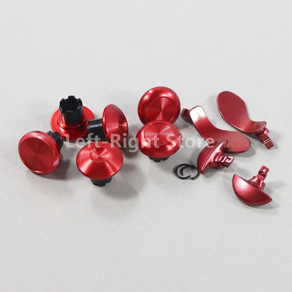 1 Juego de tapa basculante, tapa de Joystick 3D, cubierta de botón, Kit trasero de paleta de Metal, tapas de palo de pulgar con cabeza de seta para PS5 Edge Elite Gamepad