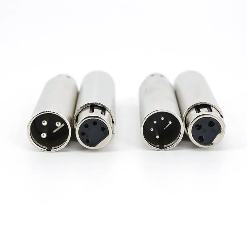Convertidor de Metal XLR macho de 3 pines a hembra de 5 pines, adaptador de corriente de iluminación de Audio, conector hembra de 3 pines a macho de 5 pines, luz de teatro de escenario