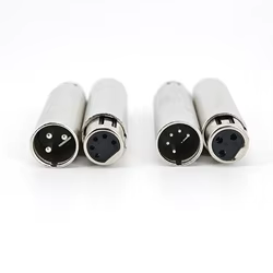Adaptador XLR Metal 3 a 5 Pines Macho-Hembra Audio Escenario