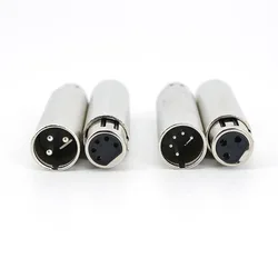 Adaptador XLR Metal 3 a 5 Pines Macho-Hembra Audio Escenario