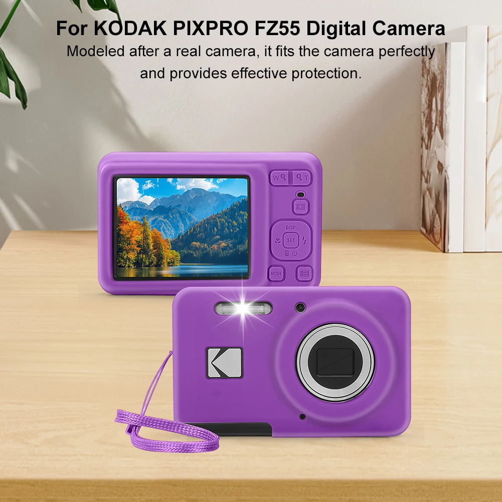 Para KODAK PIXPRO FZ55 bolsa de cámara ajustada Color sólido funda ligera para cámara resistente al desgaste cubierta del cuerpo de la cámara accesorios de la cámara - imagen 3