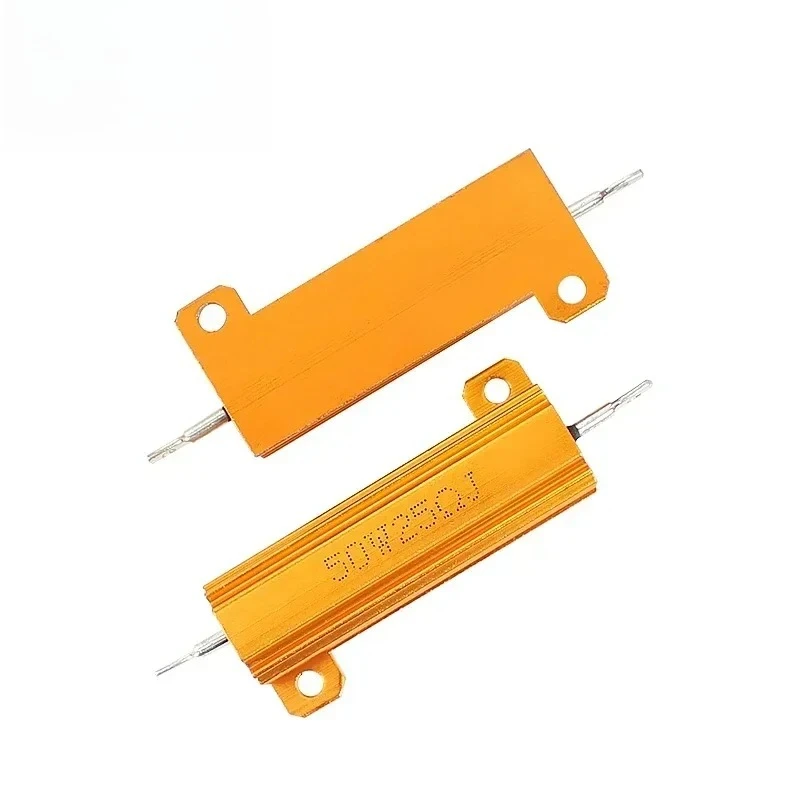 2 uds resistencia de carga resistencia de potencia de aluminio 10W 50W 100W carcasa de Metal resistencia bobinada 0,1 ~ 10KOhm 4ohm 6ohm 8ohm resistencia - imagen 3