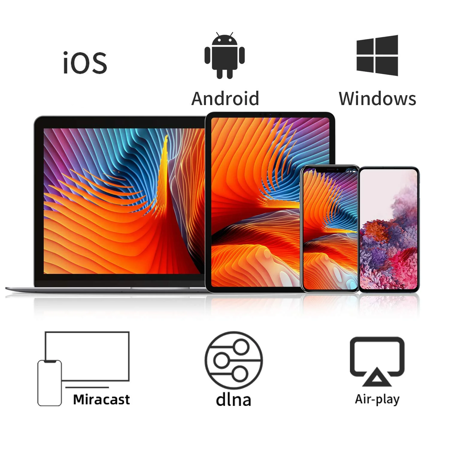 Receptor adaptador de pantalla HD inalámbrico, Dongle de medios de transmisión con espejo de pantalla de 1080P, Compatible con iOS/Android/Windows HDTV - imagen 5