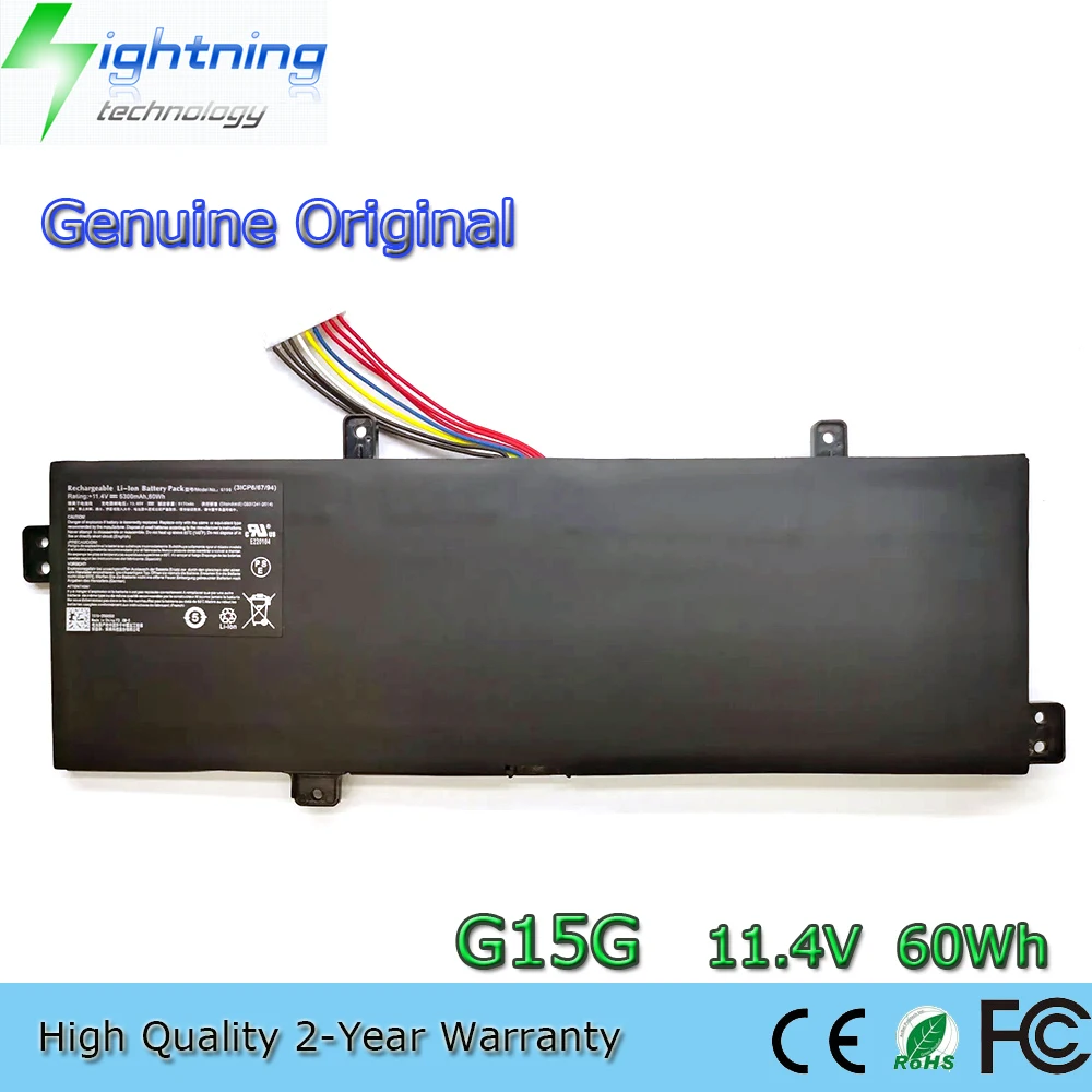 Batería de ordenador portátil Original y genuino G15G 11,4 V 60Wh para Gigabyte SabrePro 15 Thunderobot 911 Targa Machenike F117 3ICP6/67/94
