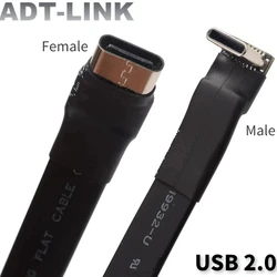 ADT Cable USB-C 3A plano 90 grados - Extensor FPC para PC/TV
