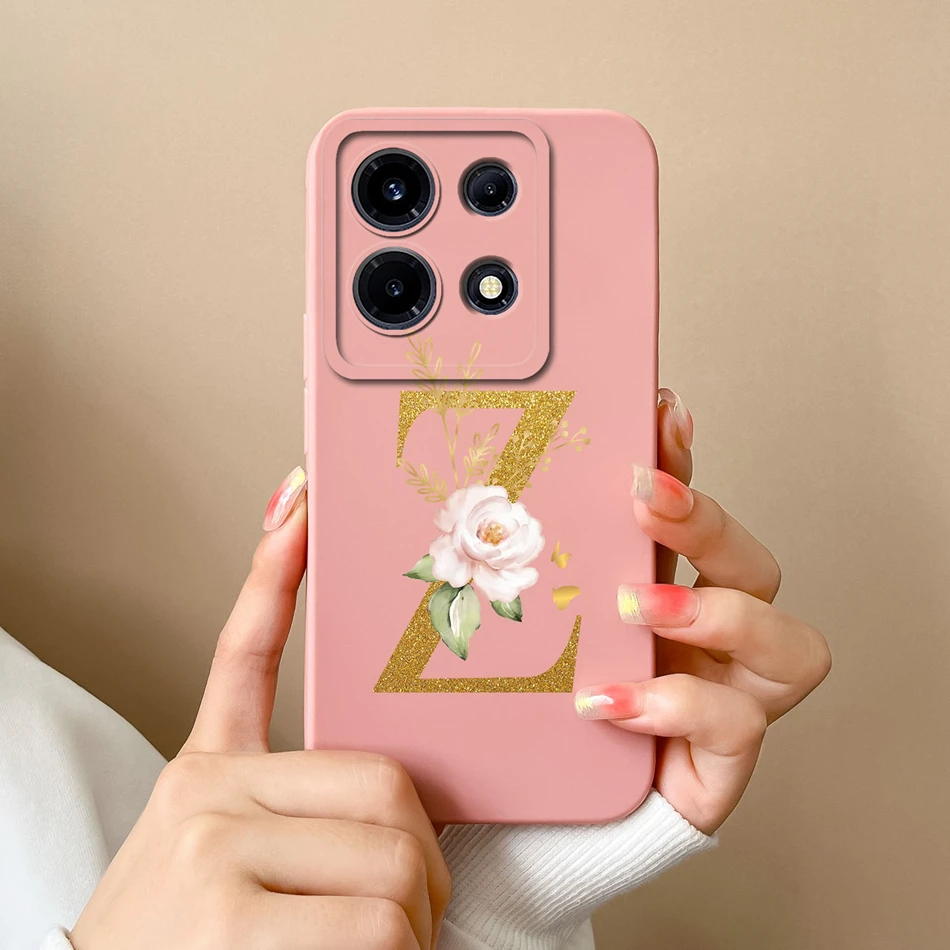 Funda de teléfono para Infinix Note 30 Pro 30Vip 30i, cubierta protectora de lente de silicona líquida con letras elegantes para Infinix Note 30 30Vip 30Pro - imagen 5