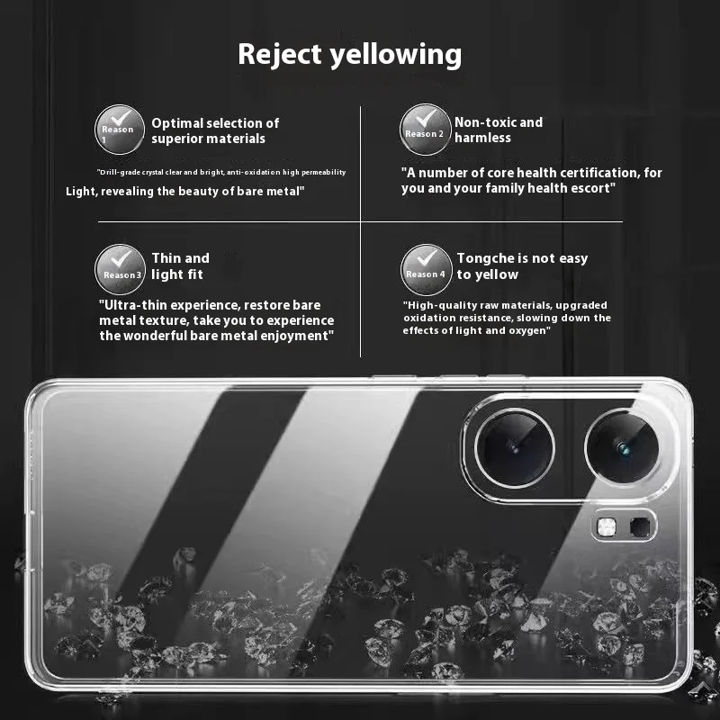 Funda de teléfono suave a prueba de golpes para VIVO IQOO Z9S Pro 5G Z9SPro, fundas traseras duras Ultra transparentes para IQOO Neo 9Pro + Plus 9s 9 pro - imagen 5