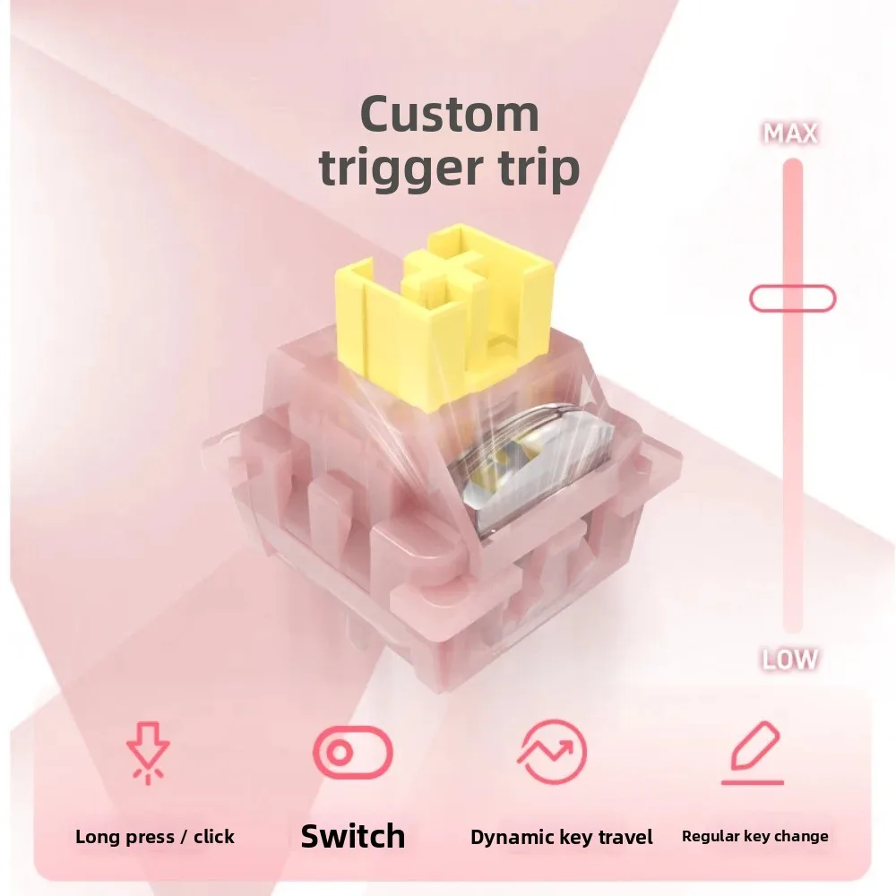 30 stks Perzik Magnetische Schakelaar 40g Lineaire Voorgesmeerde Stille Schakelaars Gratis Instelling Pre Reizen Voor Magnetische Schakelaar Gaming Toetsenbord - imagen 5