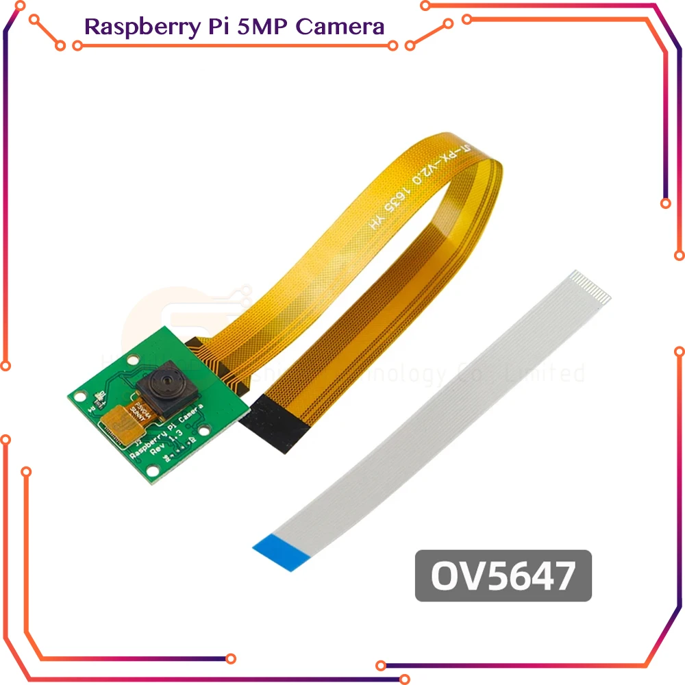 Cámara Raspberry Pi 5/Zero 5MP 1080P OV5647 cámara web con soporte opcional FFC para Raspberry Pi 5/4/3/Zero 2 W Pi0