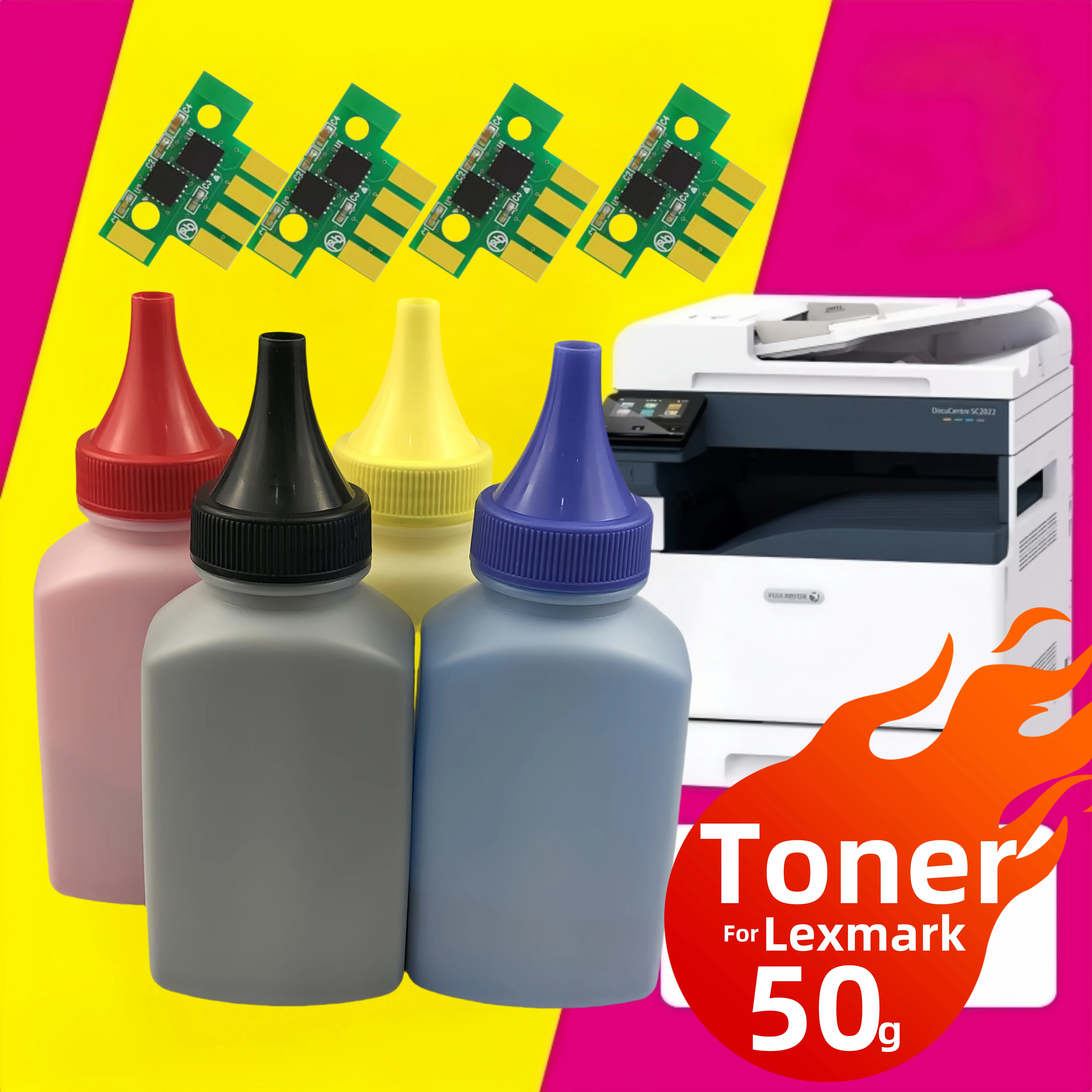 Chip de reinicio de polvo de tóner de recarga de Color para láser Lexmark CS310dn CS410dn CS510de CX410de CS310 CX310 CX410 CX510 - imagen 2