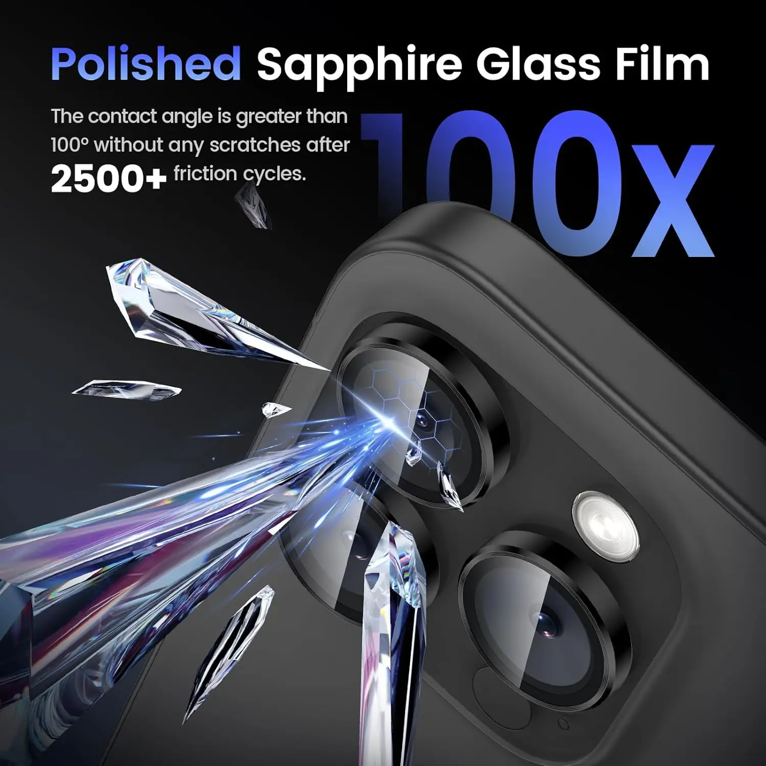 Cubierta protectora de lente de cámara de vidrio templado de titanio del desierto para iPhone 16 Pro Max 15 Plus 14 13 Mini 12 11 accesorios de protección - imagen 4