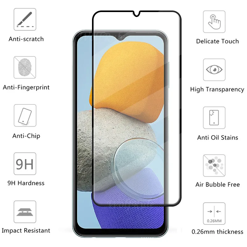 Protector de pantalla de vidrio templado 4 en 1 para Samsung Galaxy M23, M22, M33, M32, M12, M23 5G - imagen 3