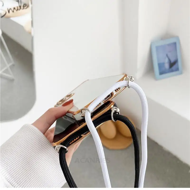 Reno5 Reno6 correa de cordón chapado funda con cordón cruzado para Oppo Reno 5 6 Lite 5G cubierta en Reno7 Reno8 4G 5lite 6lite - imagen 4