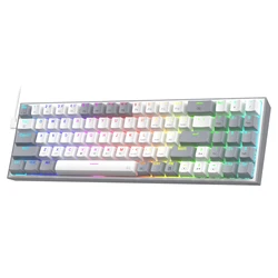 Teclado Gaming Redragon K628 75% RGB Hot-Swap Interruptores Rojos