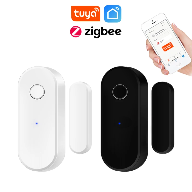 Sensor de puerta Tuya Zigbee 3,0, Detector de ventana abierta y cerrada, funciona con Zigbee Gateway, Control por aplicación Smart Life a través de Alexa y Google Home - imagen 2