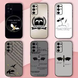 Funda de teléfono Dragon F-Fourth W-Wing para Samsung S24,S21,S22,S23,S30,Ultra,S20,Plus,Fe,Lite,Note,10,9,5G, carcasa suave negra