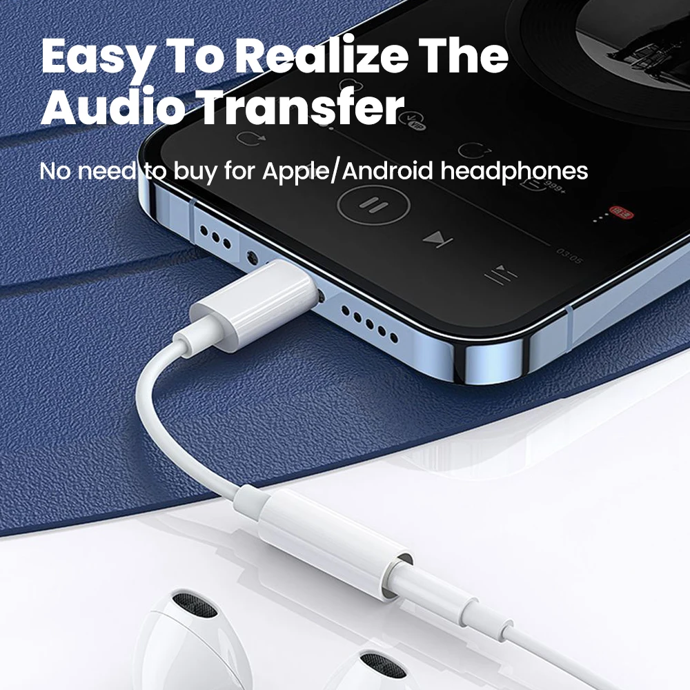 Elough Lightning a conector auxiliar de 3,5 mm Convertidor de cable Mini divisor de audio Cable adaptador Lightning para auriculares para iPhone - imagen 5