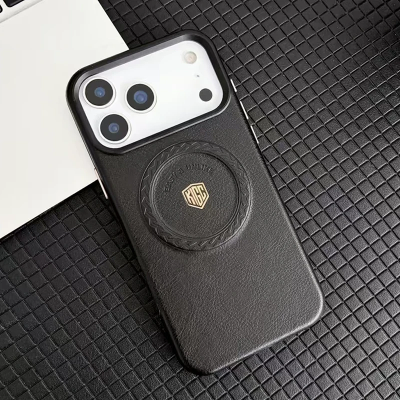 Para iPhone 16 17 Pro Max funda magnética KIGC alta calidad Calssic PU cuero duro PC succión teléfono cubierta - imagen 5