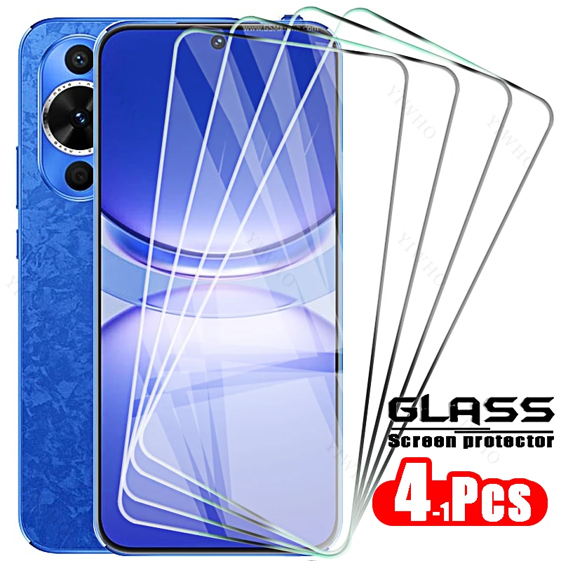 4-1 Uds vidrio Protector para Huawei Nova 12 Lite Protector de pantalla de vidrio templado 11 Se 11i 10z 10 Se 9 8 Se película frontal HD negra