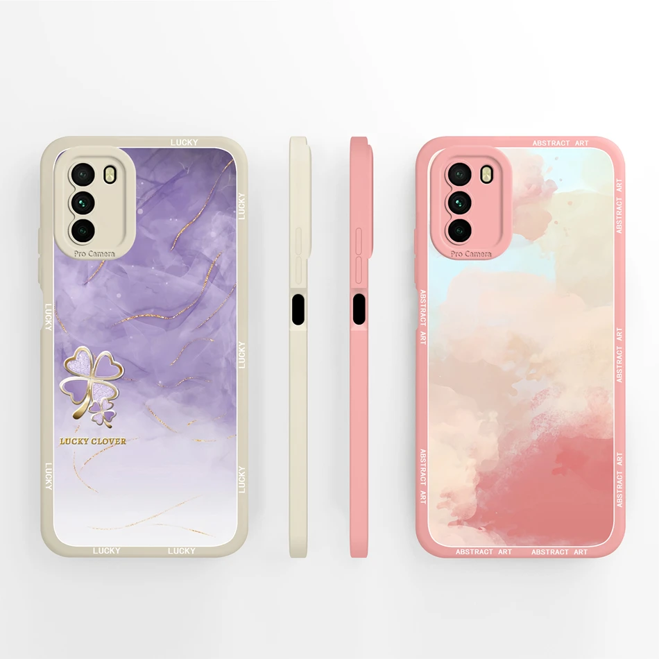 Para POCO M3 Pro 5G funda para POCO M4 Pro 4G 5G cubierta trasera pintada de caramelo carcasa de teléfono de silicona líquida suave Fundas de protección completa - imagen 3