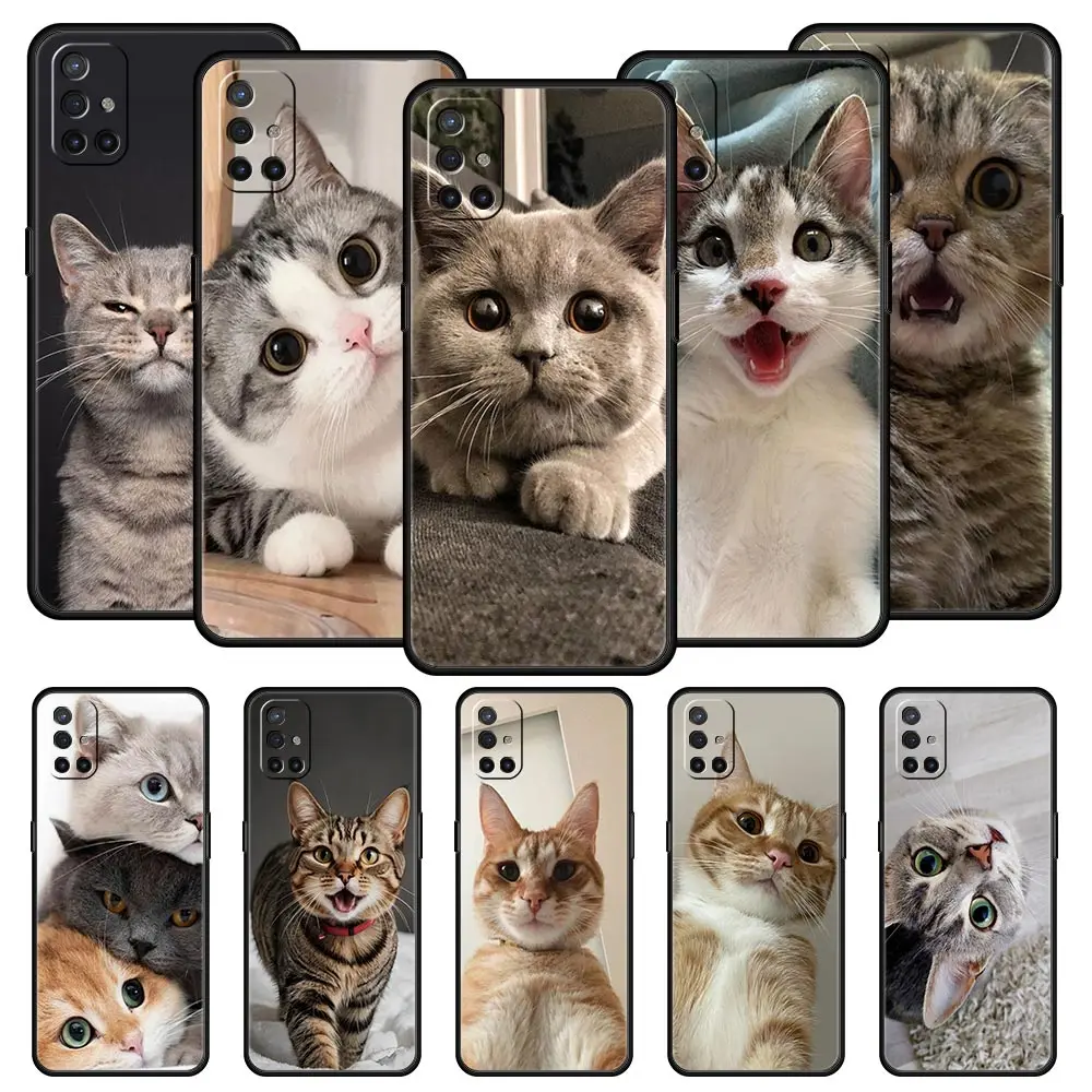 Funda de teléfono Kawaii Love Cat para OnePlus 13 12 11 10 9 8 7T Pro 13R 12R 10R 9RT 8T Nord N200 N30 2T CE 2 3 5G Lite funda suave