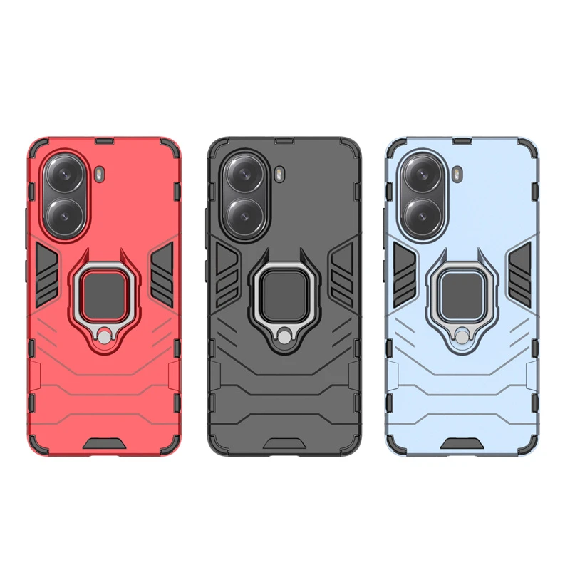 Para Poco X7 Pro funda Xiaomi Poco X7 Pro Capas teléfono respaldo parachoques anillo a prueba de golpes soporte magnético Fundas Poco X7 Pro - imagen 2