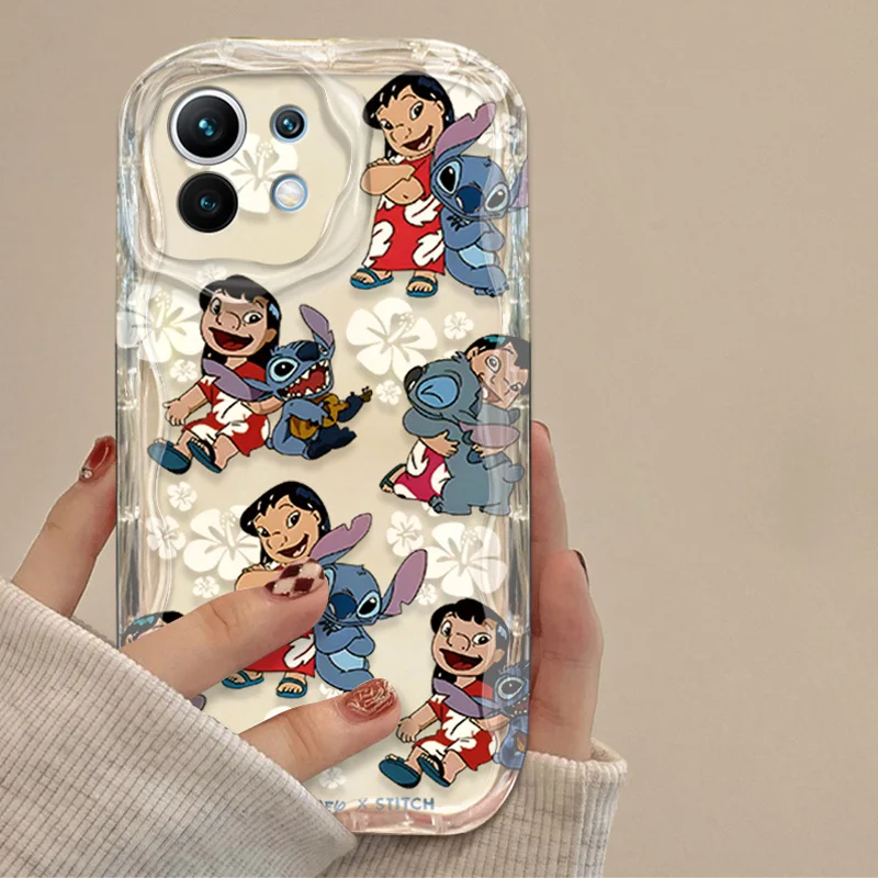Funda transparente Disney Stitch Angel para Xiaomi 13T 12T 14 13 12 11 Lite 5G NE 10T POCO X5 X6 Pro X3 NFC X4 GT F3 F4 F5 F6 M6 M5S C65 - imagen 4