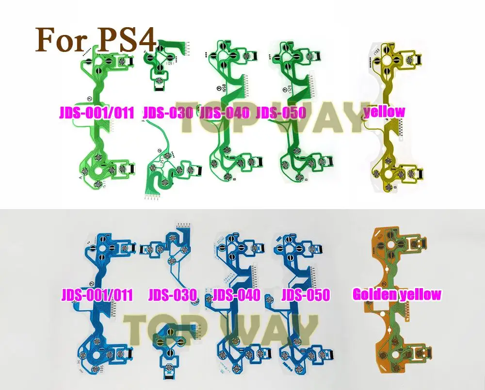 200 Uds JDS JDM 001 030 040 050 placa de circuito de cinta de botones para PS4 Pro controlador delgado película conductora teclado flex - imagen 2
