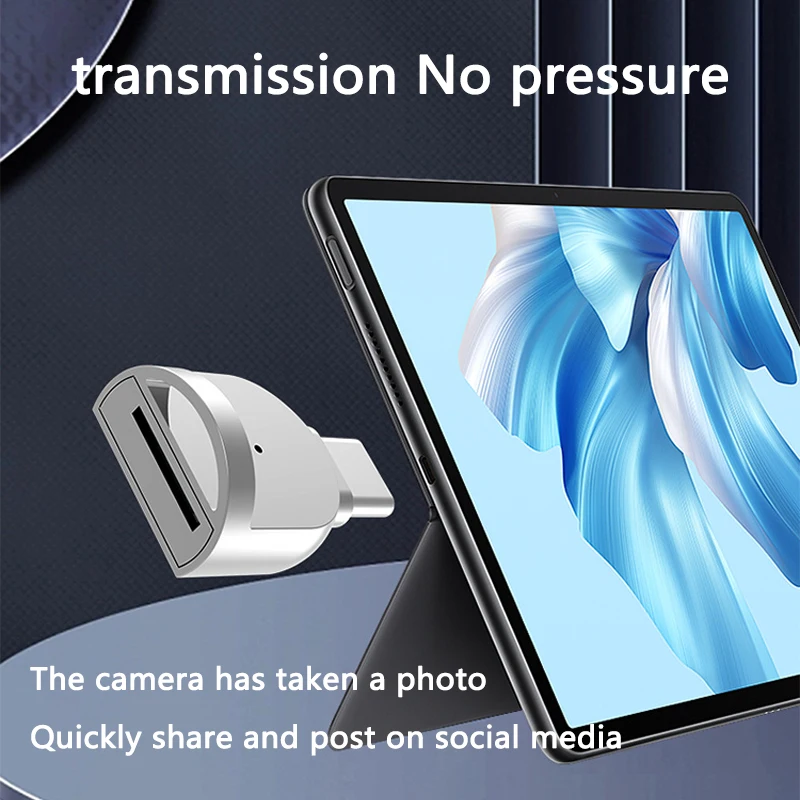 Lector de tarjetas TYPEC a Micro SD para Samsung Galaxy Huawei Xiaomi OTG adaptador cámara USBC TF lector de tarjetas de memoria para iPad Phone15 - imagen 3