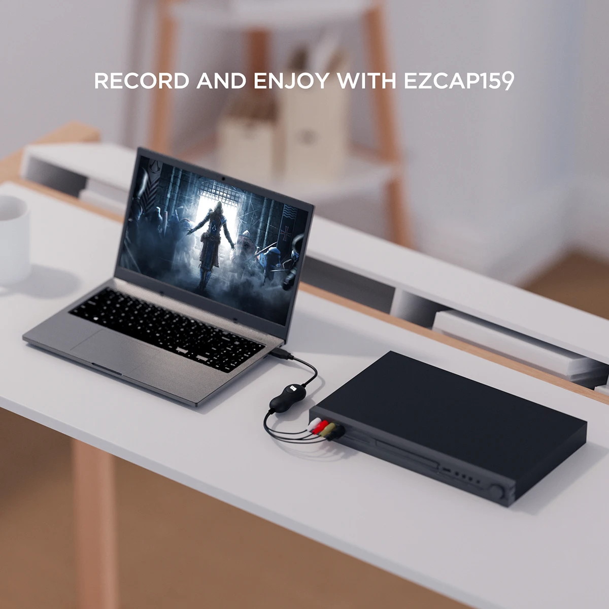 EzCAP159 Tarjeta Captura USB 2.0 – Grabadora Vídeo VHS DVD V8 Hi8 a PC - imagen 5