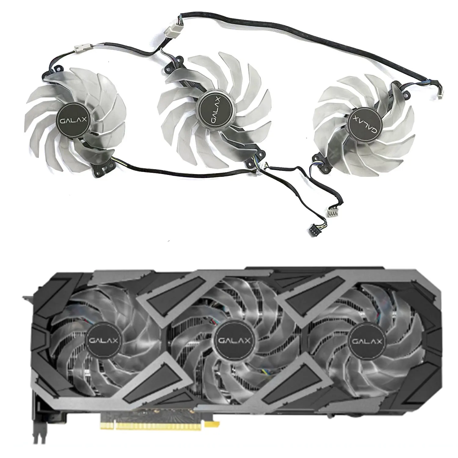 Ventilador de tarjeta de vídeo de 92MM TH9215S2H-PDB03 102MM TH1015S2H-PBA01 para KFA2 GALAX RTX 3070 3080 3070Ti 3080 Ti EX ventiladores de repuesto para jugadores - imagen 2