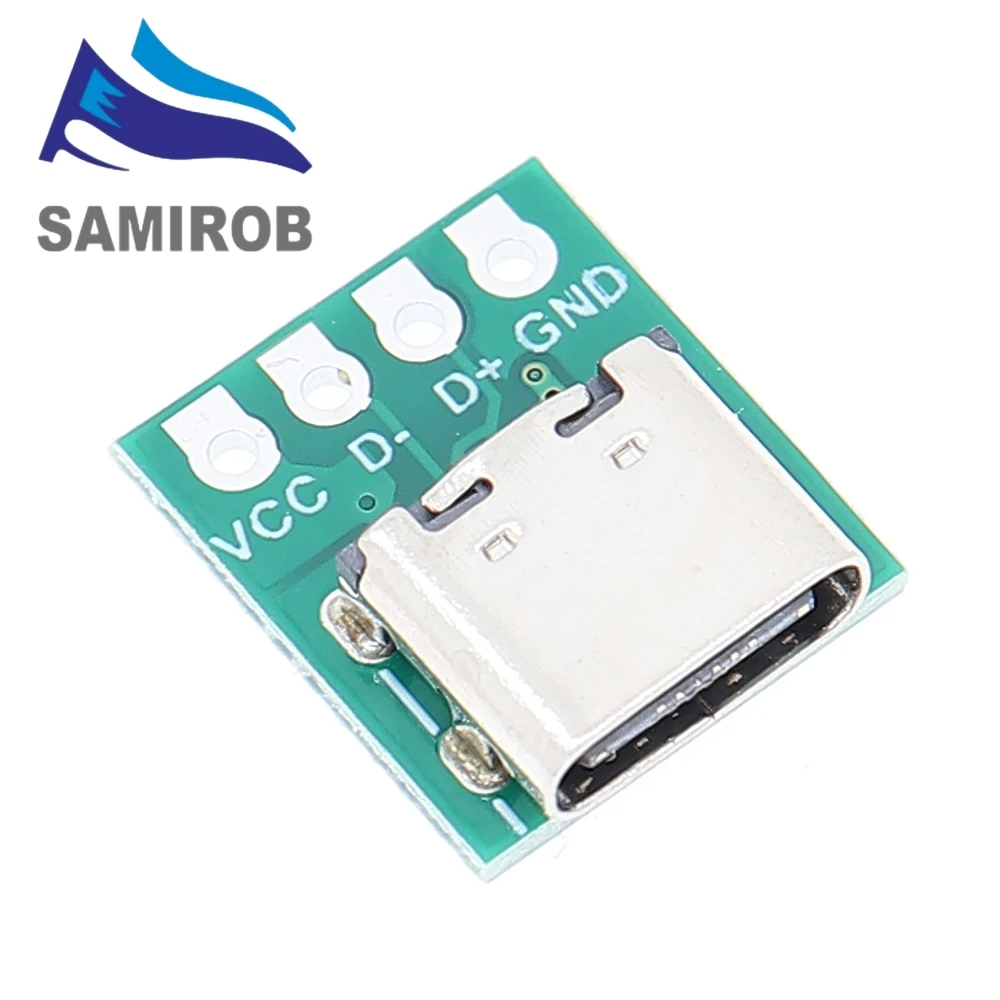 Conector USB 3,1 tipo C, adaptador de placa PCB de prueba de 16 pines, conector 16P para transferencia de Cable de línea de datos, 5/10 Uds. - imagen 5