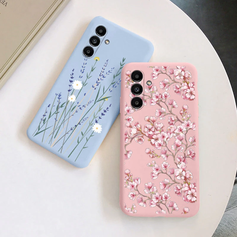 Funda trasera de silicona suave con patrón de dibujos animados para Samsung Galaxy S23 FE, carcasa de flores - imagen 3