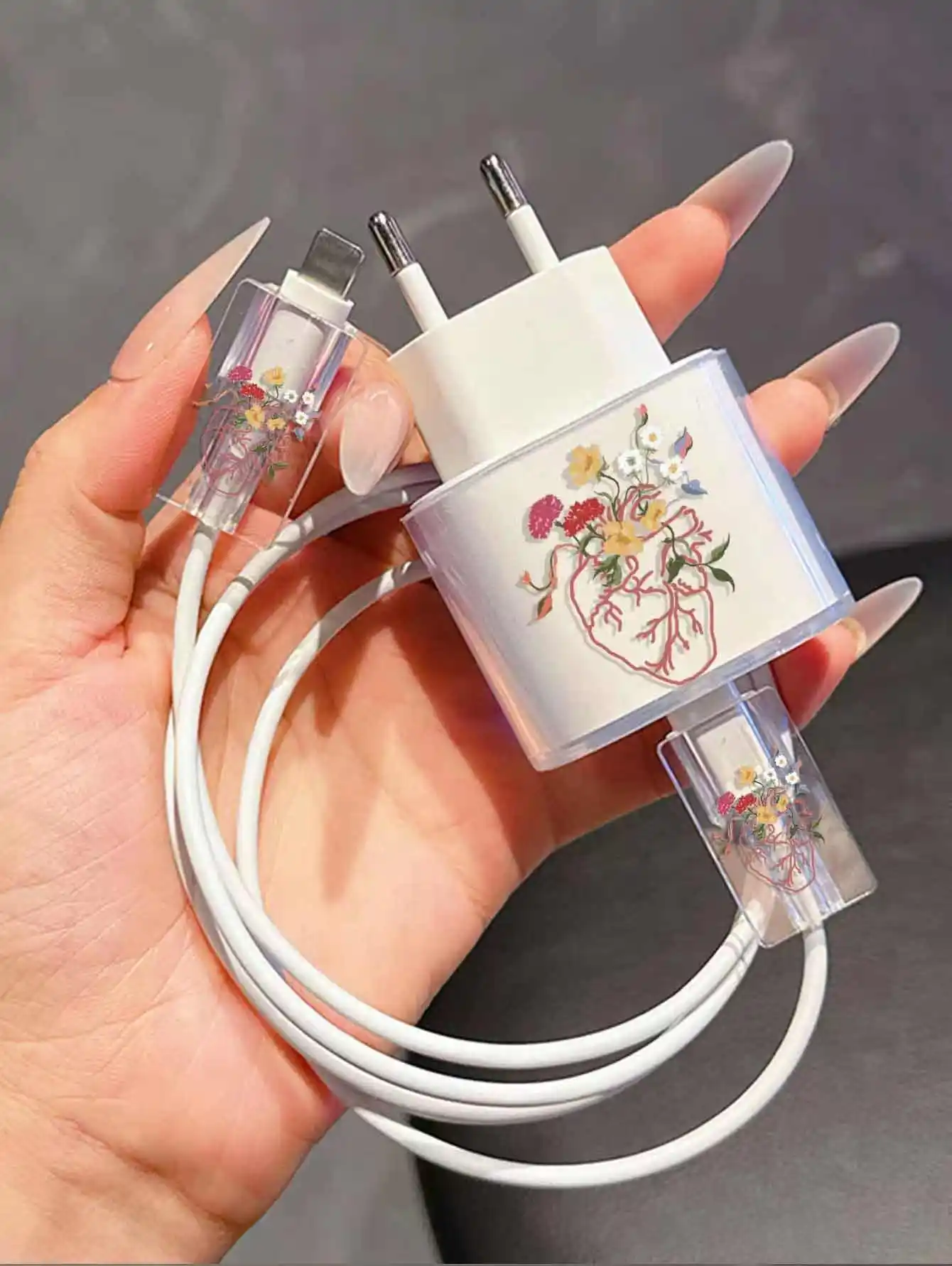 Funda protectora de TPU para iPhone 20w 18W UE cubiertas de cargador rápido Protector de Cable carcasa enrolladora para iPhone 14 1113 15 Pro Max de