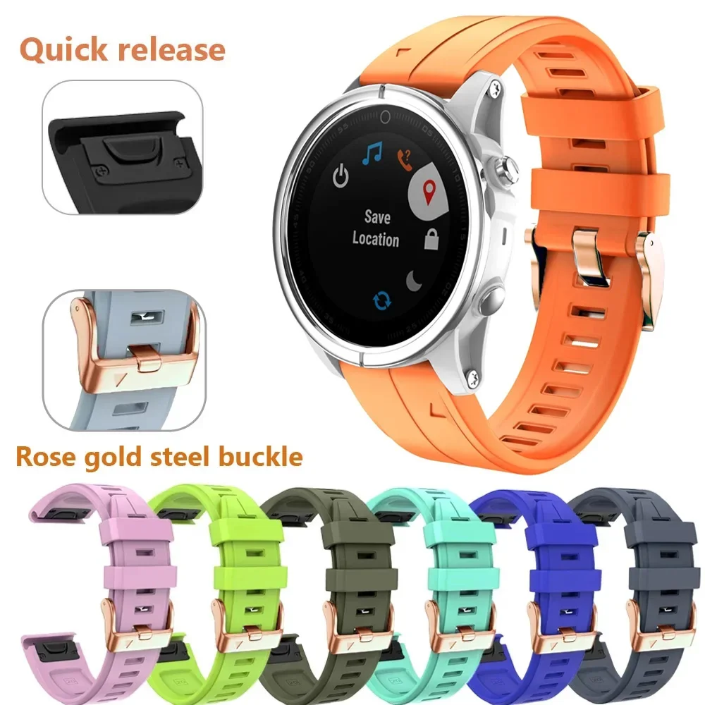 Correas de silicona para reloj Garmin Approach S70, repuesto de pulsera inteligente Fenix 7S Pro 6S 5S, 20mm, 42mm
