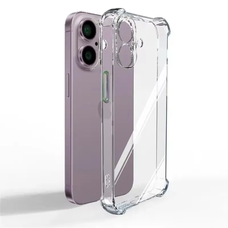 Funda transparente anticaída para iPhone 16 Pro Max 16 Plus, funda transparente a prueba de golpes