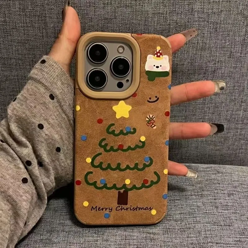 Funda de teléfono de piel sintética con diseño de oso y estrella para iPhone 16 Pro Max XS XR X 11 13 12 15 14 16 Plus, funda suave - imagen 2