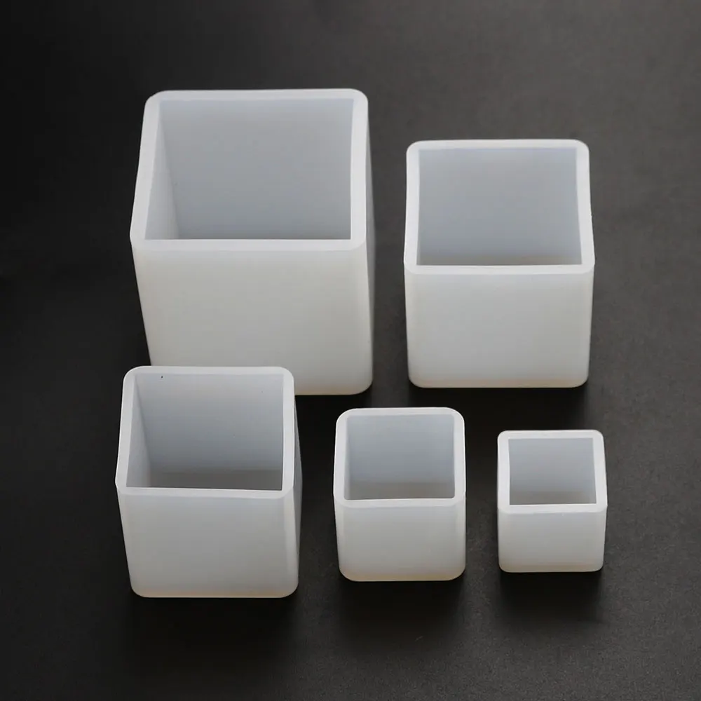 JCD-Moldes de resina Epoxy de 20-70mm, forma de cubo cuadrado, vela, molde de cristal de silicona, manualidades de yeso, molde de silicona de fundición - imagen 2
