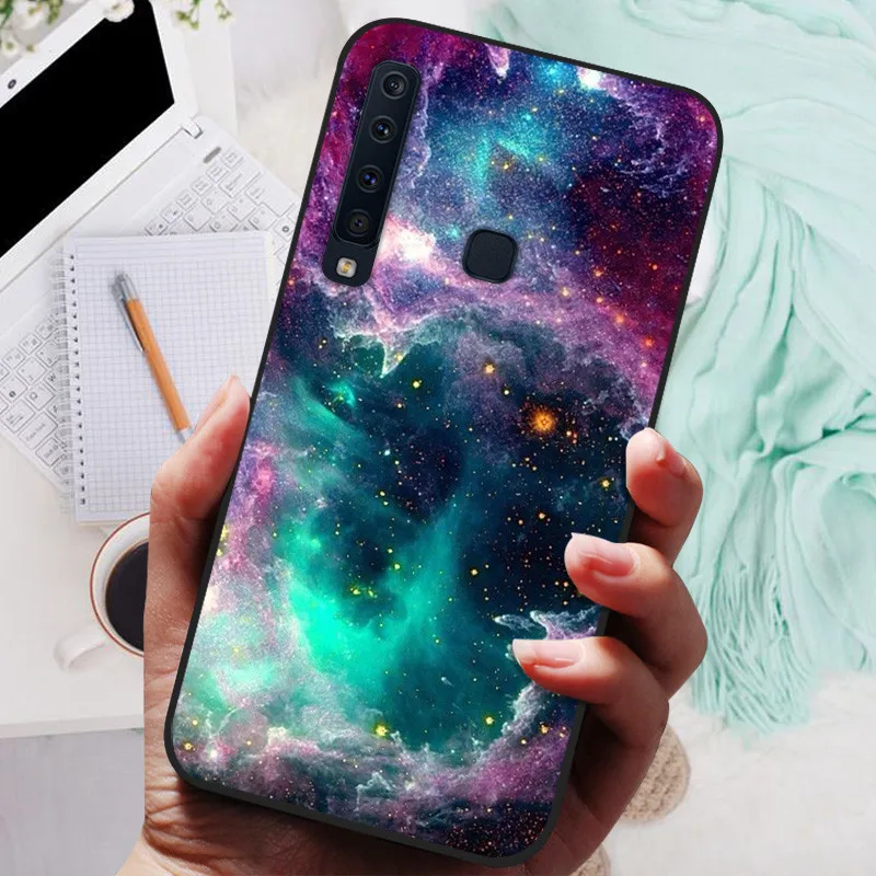 Para Samsung A9 2018 Funda nueva TPU silicona a prueba de golpes Funda de teléfono de gato para Samsung Galaxy A9 A7 2018 A 9 A920 Funda impresión suave - imagen 3