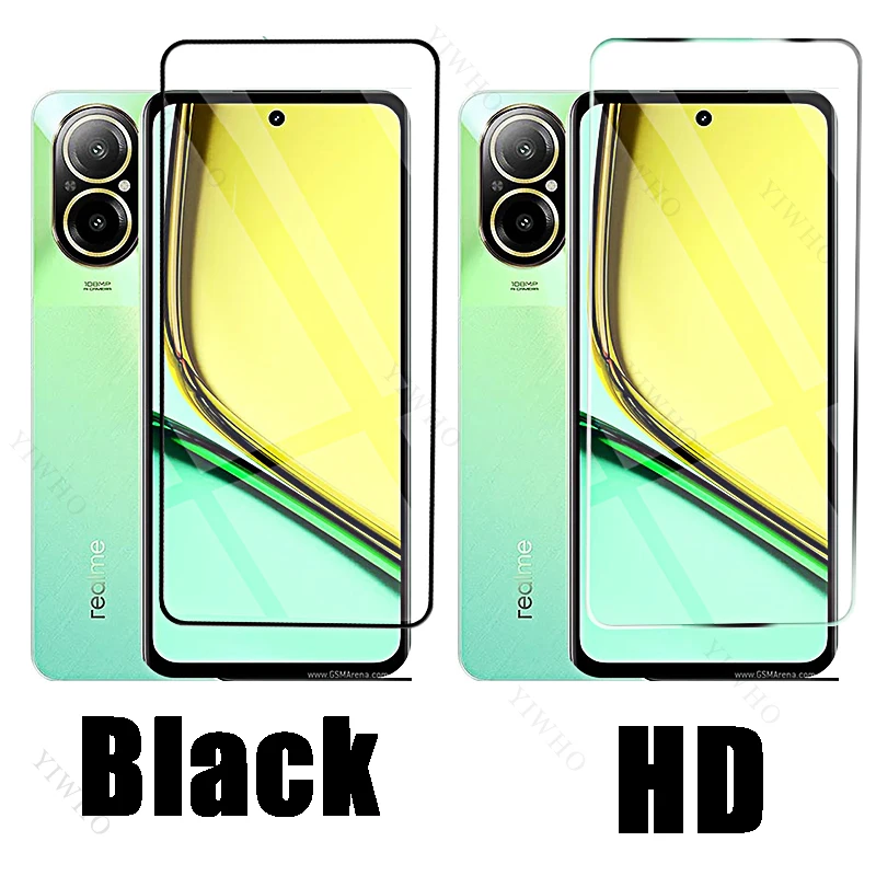 4-1 Uds vidrio templado para Oppo Realme C67 4G 5G protectores de pantalla vidrio Protector de teléfono C55 C53 C51 C35 C33 C31 C30s película frontal - imagen 3