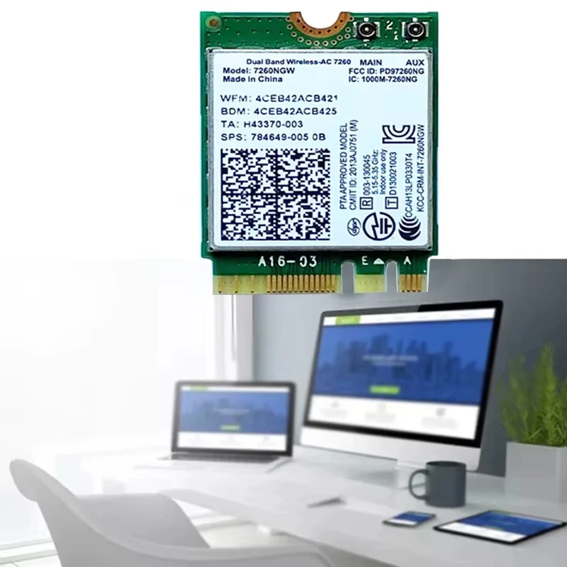 7260AC Bluetooth 4,0 WiFi tarjeta de red inalámbrica NGFF M.2 Wifi Dongle 802.11AC banda Dual 2,4G 5G para ordenador portátil 7260 7260NGW - imagen 3